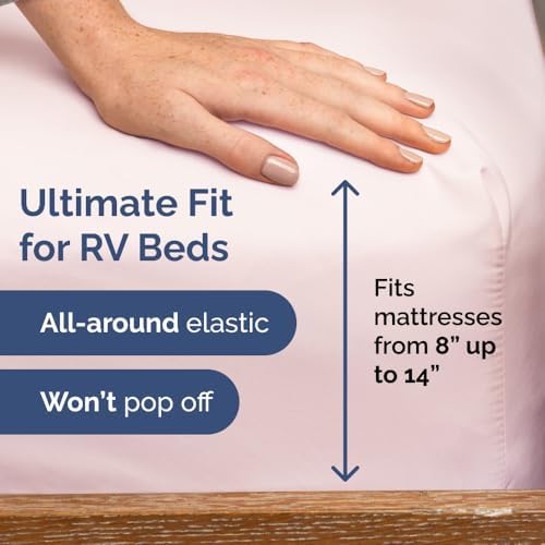 Short Queen Size 4 Piece Bed Sheet Set - RV Short Queen - Lavender Pink