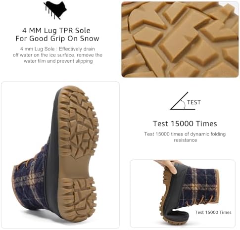 STQ Duck Boots for Women Waterproof Winter Boots Insulated Snow Boots