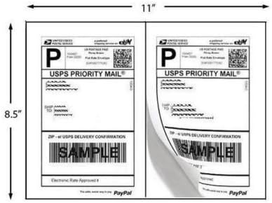 9527 Product Half Sheet Self Adhesive Shipping Labels for Laser & Inkjet Printers White Blank,2 Labels per Sheet (300 Lables)