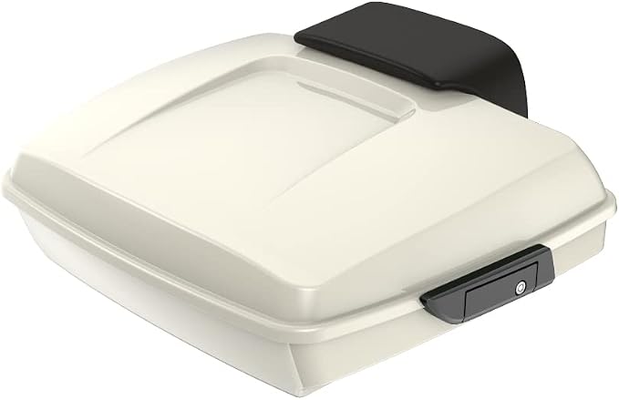 Advanblack Road Glide Tour Trunk Pack Birch White Razor Tour Trunk Pack Backrest Pad for '97-'25 Harley Touring Road King Street Glide Electra Glide CVO models