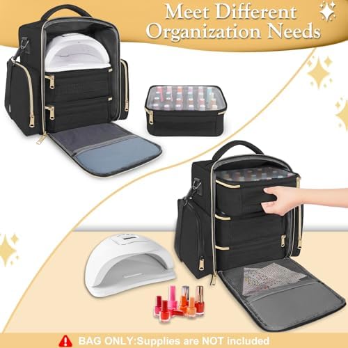 YOREPEK Nail Polish Organizer Holds Up to 72 Bottles (15ml-0.5 fl.oz)
