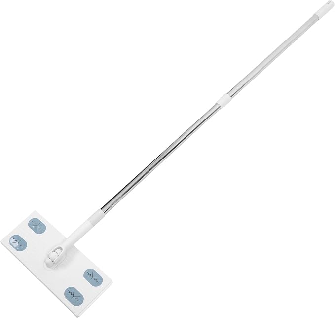 Ipetboom Extendable Electrostatic Dust Mop for Household Floor Cleaning, No-wash Flat Mop with Reusable Dust Cloth, Convenient Cleaning Tool for Hardwood and Tile Floors