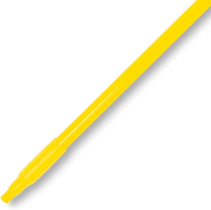 SPARTA Fiberglass Broomstick Replacement Broom Handle with Acme Threaded Tip for Industrial Cleaning Tools, Fiberglass, 60 Inches, Yellow, (Pack of 12)