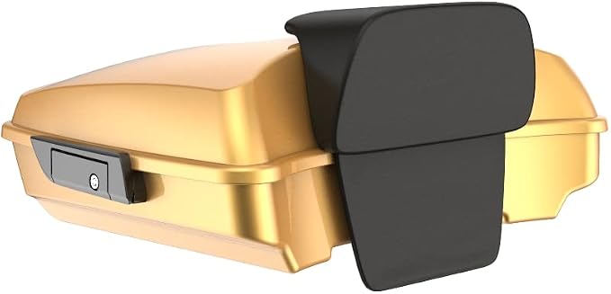 Advanblack Road Glide Tour Trunk Pack Black Hole Razor Tour Trunk Pack Backrest Pad for '97-'25 Harley Touring Road King Street Glide Electra Glide CVO Models