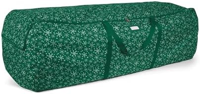 Covermates Christmas Tree Storage Bag, Fits 9-11 ft Trees, Green Snowflake