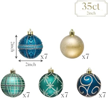 Valery Madelyn 35ct Christmas Tree Decorations Ball Ornaments 2 Inches