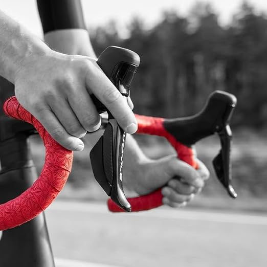 Supacaz Super Sticky Kush Gravel Bar Tape - Cycling Road Bike Handlebar Grip Tape Wrap (Crimson Red)