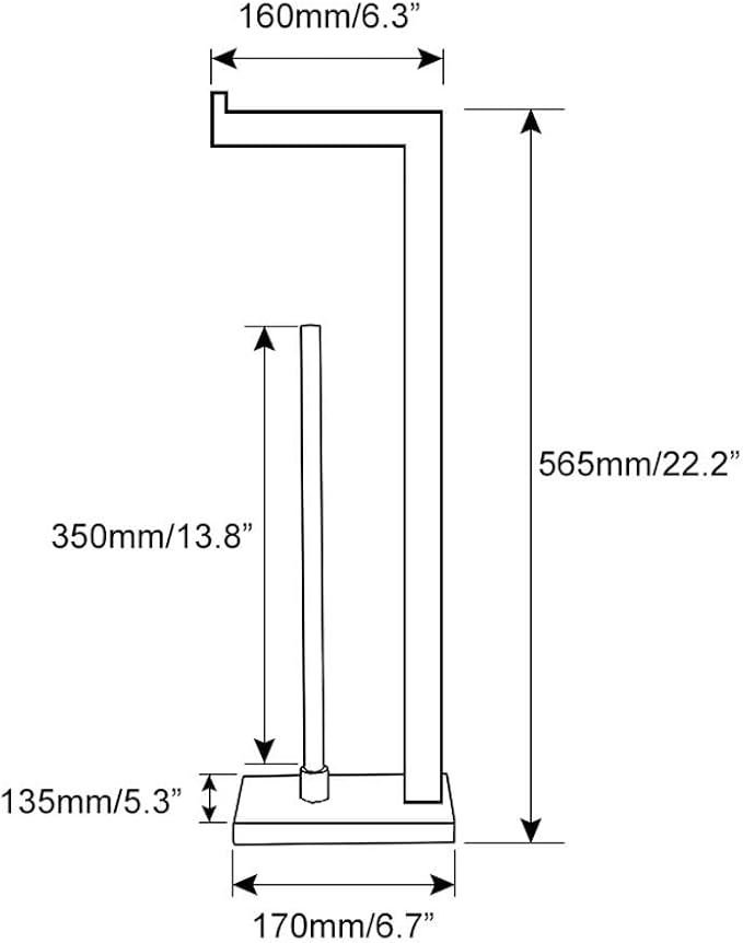 GERZWY Toilet Paper Holder Free Standing with Reserve, SUS 304 Stainless Steel Lavatory Tissue Roll Holder Floor Stand Storage Brushed Finish DZY004-LS