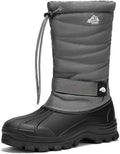Kricely Men's Snow Boots Waterproof Non-Slip Outdoor Hiking Athletic Warm Fur Boot Comfortable Causual Cold-Weather Boots