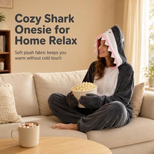 Snug Fit Unisex Adult Onesie Pajamas, Flannel Cosplay Animal One Piece Halloween Costume Sleepwear Homewear