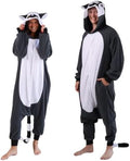Funziez! Adult Onesie Halloween Costume Animal Dinosaur Shark Unisex Plush One Piece Cosplay Suit for Adults, Men and Women