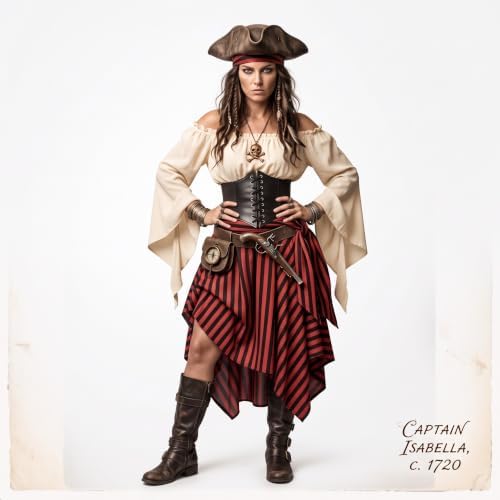 Shihanee Women Pirate Costume Outfits Renaissance Halloween