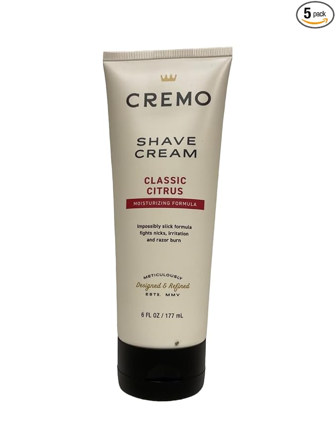 Cremo Classic Citrus Shave Cream 6 oz (Pack of 5)