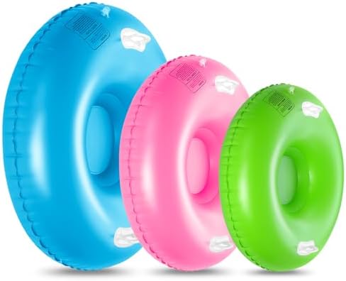 Shappy 3 Pack Inflatable Snow Tubes Handles