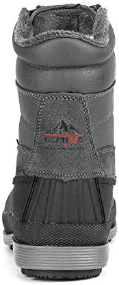NORTIV 8 Men's Zip Winter Snow Boots Slip on