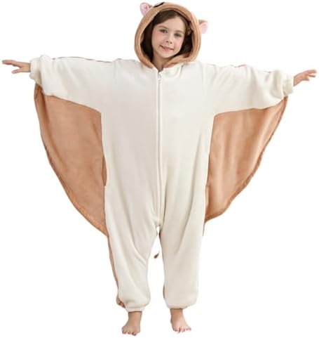 Animal Onesie Pajamas for Kids, Soft Flannel Halloween Cosplay Costume for Boys Girls