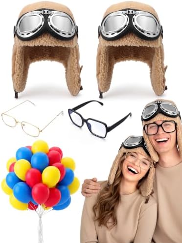 Hercicy 36 Pcs Costumes Pilot Cap Halloween Movie Aviation Hat Cosplay