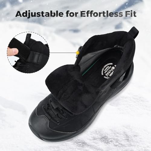 FitVille Wide Winter Boots for Men Warm Fur Lined Snow Boots