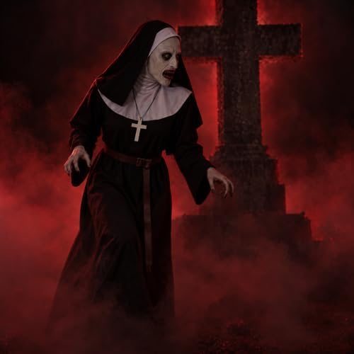 Men Halloween Costume Women Scary Nun Costume Couple Unisex Costume