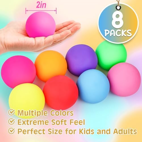 VISCOO 8 Pack Slow Rising Stress Ball,Stress Balls for Adults,Fidget Toys