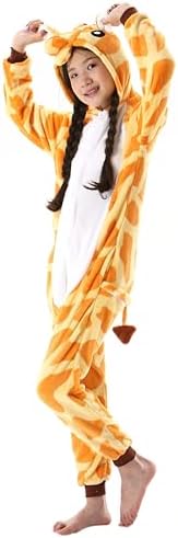 Animal Onesie Pajamas for Kids, Soft Flannel Halloween Cosplay Costume for Boys Girls