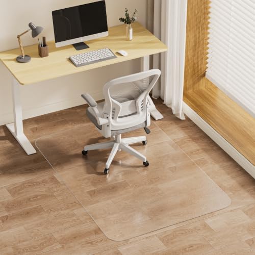 Clear Office Chair Mat for Hardwood Floors, Heavy Duty Protector