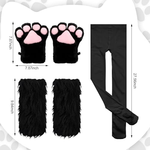 Haull 7 Pcs Halloween Cat Costume Accessories Girl Kid