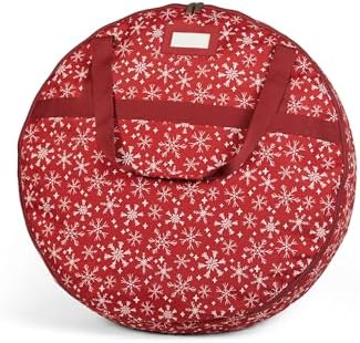 Covermates Standard Wreath Storage Bag with Pouch, 48" Diameter, Red Snow