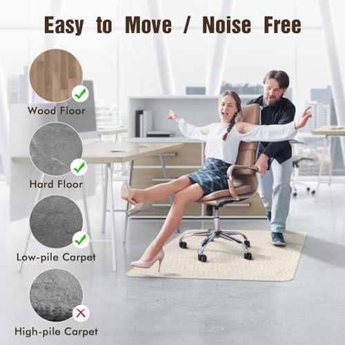 Blvornl Office Chair Mat for Hardwood Floor, Computer Chair Mat, 47.2"x 60"