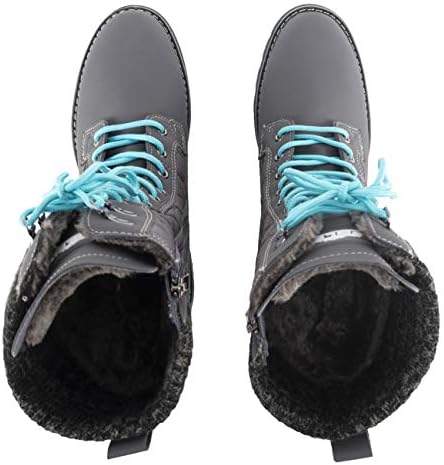 POLAR Womens Faux Fur Warm Thermal Waterproof Outdoor Walking Snow Winter Rubber Sole Calf Boots