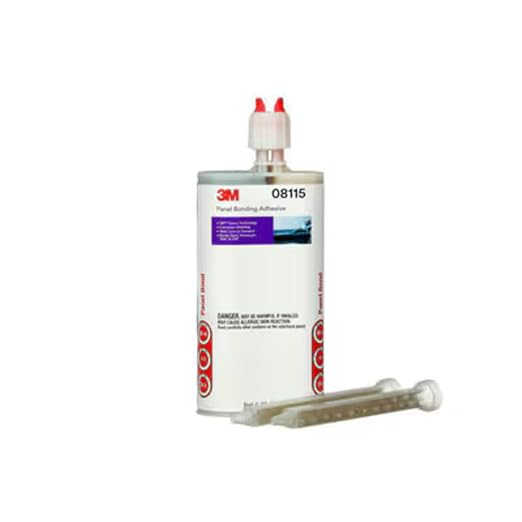 3M Panel Bonding Adhesive 08115, OEM Recommended Two-Part Epoxy, 200 mL Cartridge, Bonds Metal & Composites for Auto Body Panel Repair (1 Cartridge) | OEM Recommended Two-Part Epoxy; Bonds Metal & Composites for Auto Body Panel Repair
