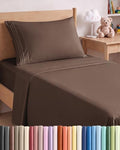 Twin XL Size 3 Piece Sheet Set - Comfy Breathable & Cooling Sheets - Brown