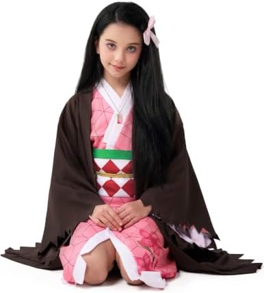 Spooktacular Creations Halloween Ninja Costumes for Kids, Girls Kimono Set, Toddlers Pink Anime Outfit