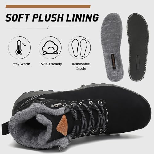 Mishansha Snow Boots for Women Warm Winter Hiking Boots Size 5.5-10.5