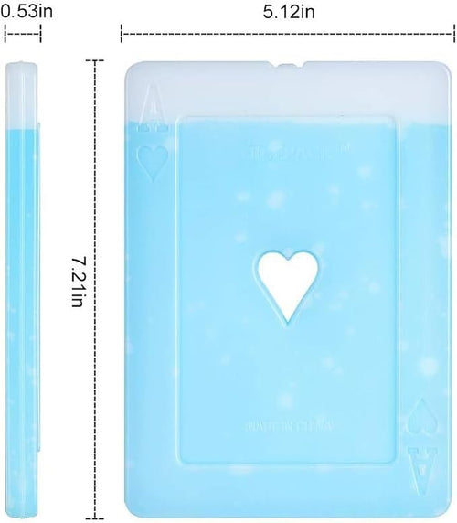 10pcs Ice Packs for Coolers – Slim Reusable Cool Packs for Lunch Boxes, Bags – Long Lasting Gel Freezer Ice Packs with Poker Design