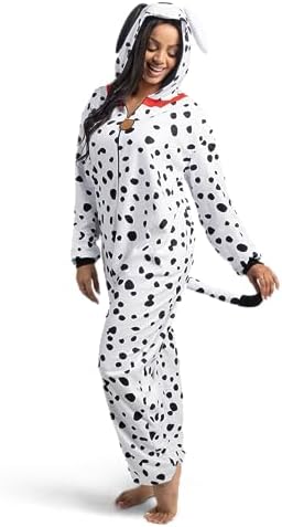 Spooktacular Creations Halloween Dalmatian Dragon Cow Costume, Animal Costume Hooded Jumpsuit for Halloween Cosplay Party