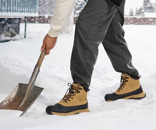 Coostar Mens Winter Boots Insulated Waterproof Snow Boot