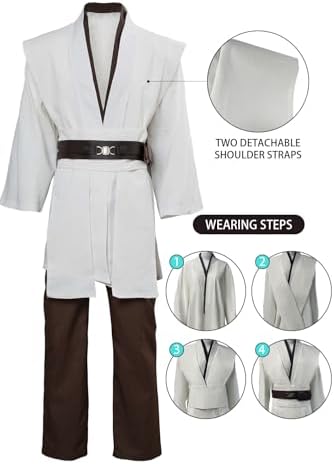 Laku Tunic Costume Men's Hooded Robe Full Set Halloween Cosplay Cloak Set