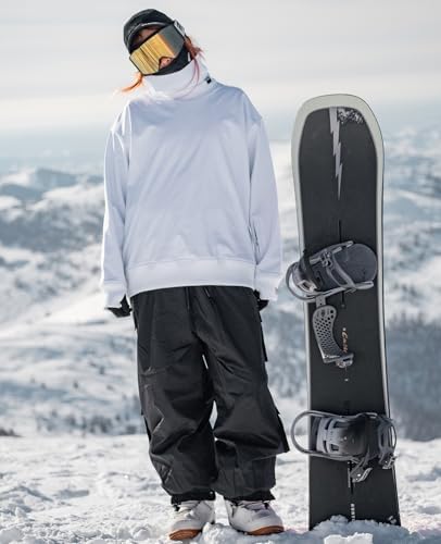 Mens Baggy Cargo Ski Pants Super Baggy Snowboard Snow Pant Women Insulated Loose Pant Sports Waterproof