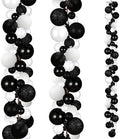 2 Pcs 6 ft Christmas Ball Ornament Garland, Black, White