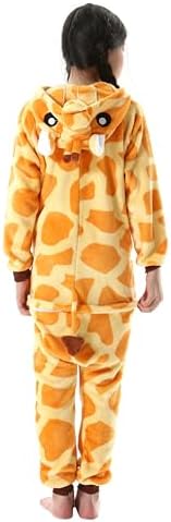 Animal Onesie Pajamas for Kids, Soft Flannel Halloween Cosplay Costume for Boys Girls
