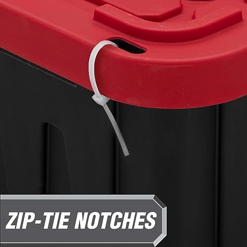 Storage Bins 27 Gal Stackable with Lids 6 Pack for Garage Basement