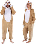 Funziez! Slim Fit Adult Onesie - Animal Costume - Plush Unisex Halloween One Piece Cosplay Suit for Women and Men