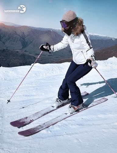 Moosehill Women's Snow Pants Flared: Zipper Mesh Vents Water Resistant