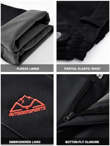 Rdruko Women's Snow Pants Waterproof Insulated Fleece Thermal Ski Hiking Snowboard Pants