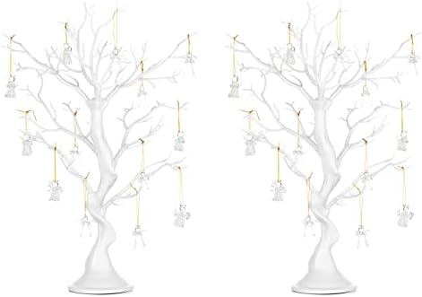 NUPTIO Artificial White Tree Branch for Christmas, 22.8 Inch, 2 Pcs