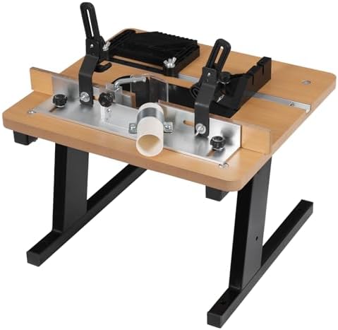 Router Table with Stand and Adjustable Fence, MDF Router Table,Benchtop Precise Routing Table Craftsman Tool for Woodworking