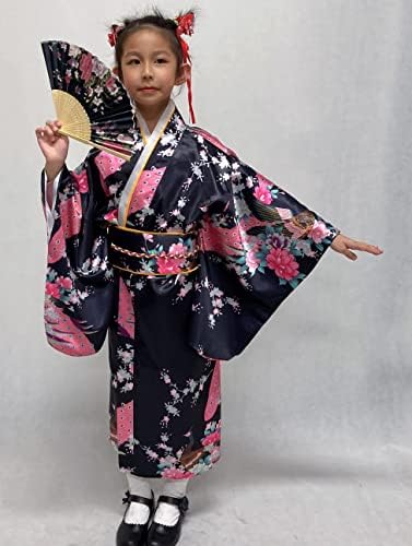 Japanese Traditional Dress Kimono Robe for Kids Girls Costume