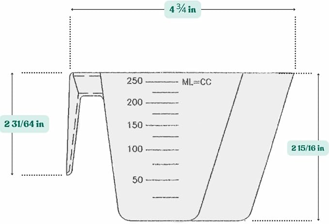 1 Cup (8 Oz. | 250 mL) Scoop for Coffee, Protein Powder, Pet Food, Spices, Grains and Dry Goods – Plastic Food-Grade, BPA-Free Measuring Cup (Pack of 1)
