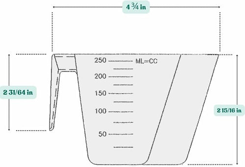 1 Cup (8 Oz. | 250 mL) Scoop for Coffee, Protein Powder, Pet Food, Spices, Grains and Dry Goods – Plastic Food-Grade, BPA-Free Measuring Cup (Pack of 1)